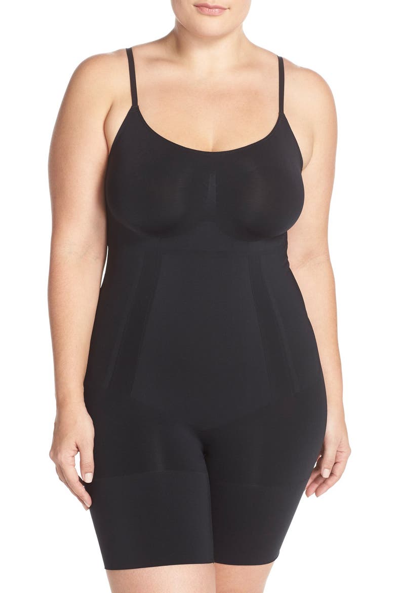OnCore Mid-Thigh Bodysuit, Main, color, VERY BLACK