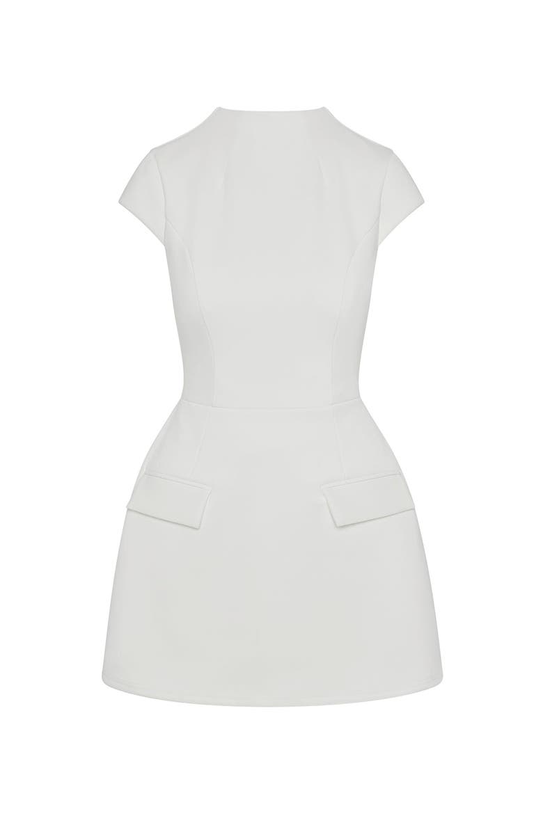 Cote Cap Sleeve Pocket Mini Dress, Alternate, color, White