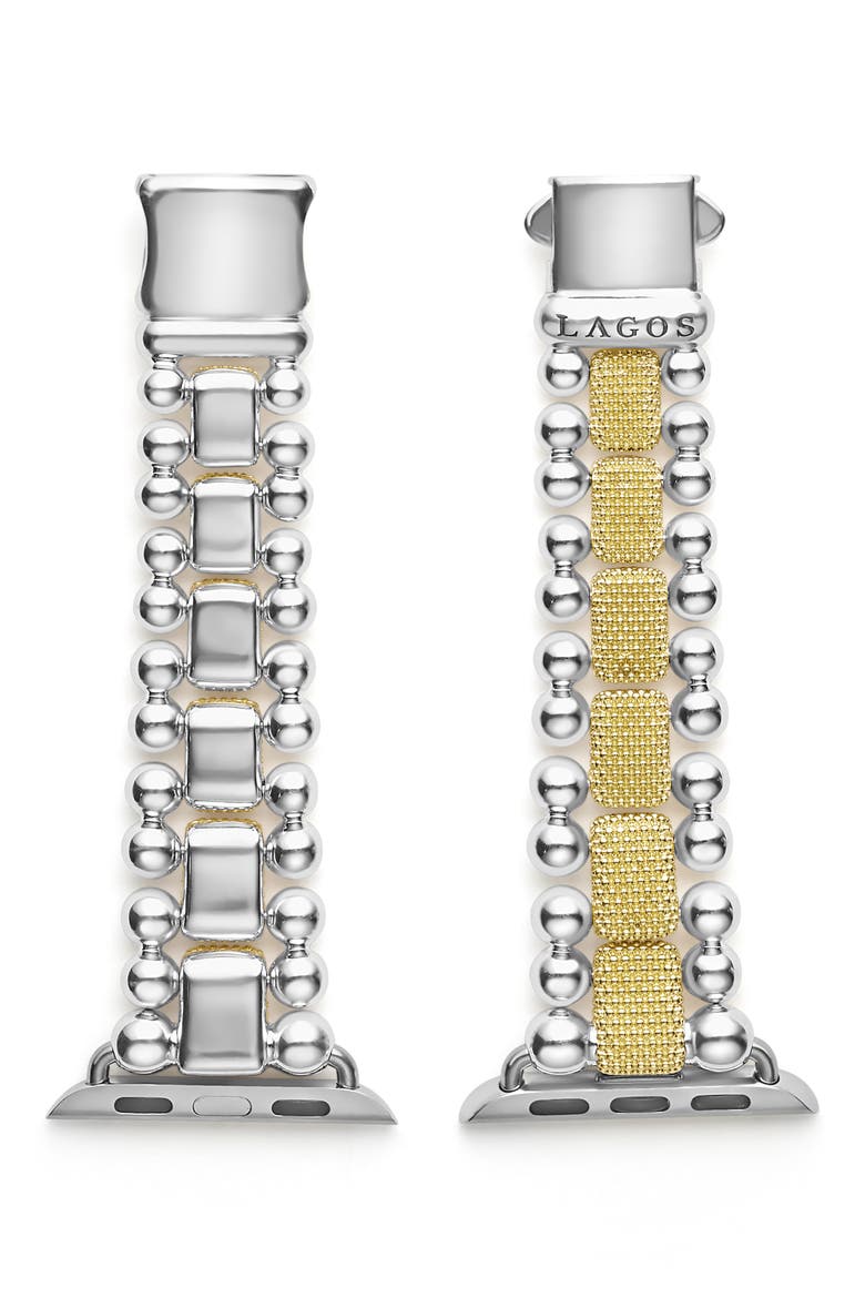 Smart Caviar Lux Apple Watch® Watchband, Main, color, GOLD/ SILVER
