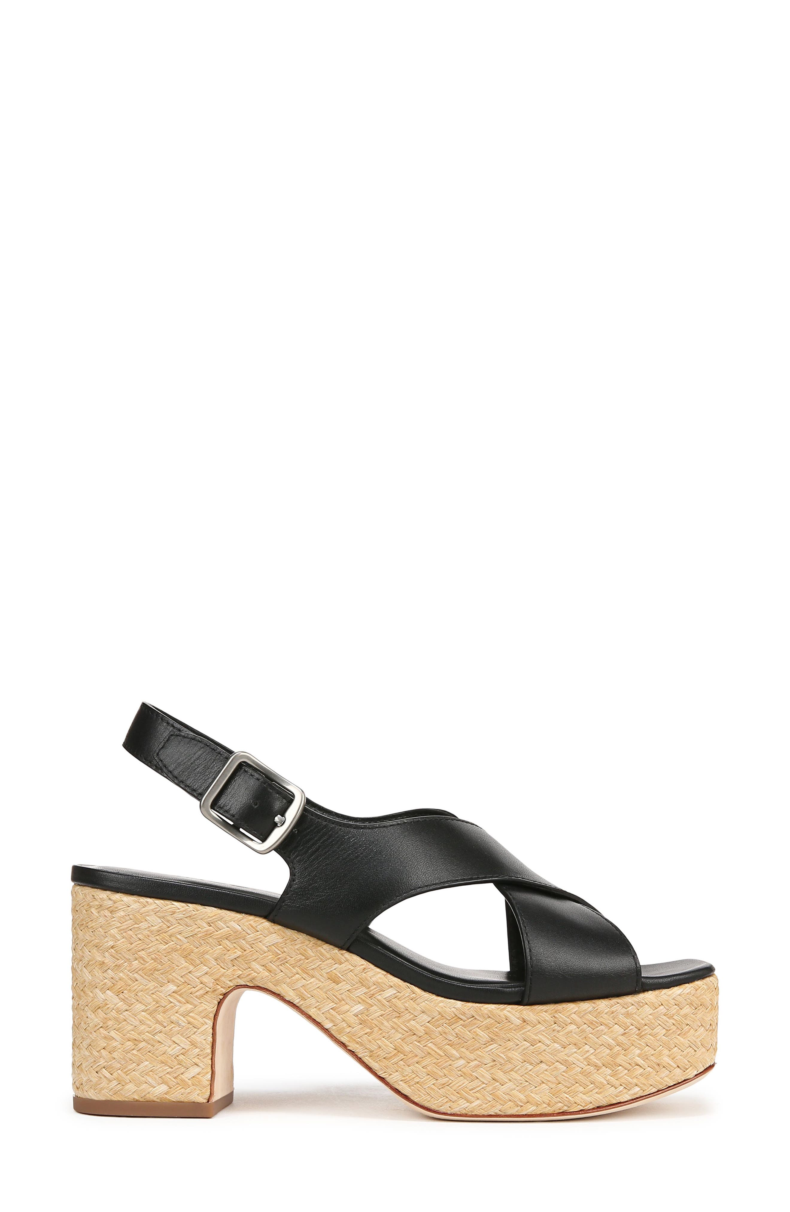 Vince Clementina Slingback Platform Sandal, Alternate, color, Black