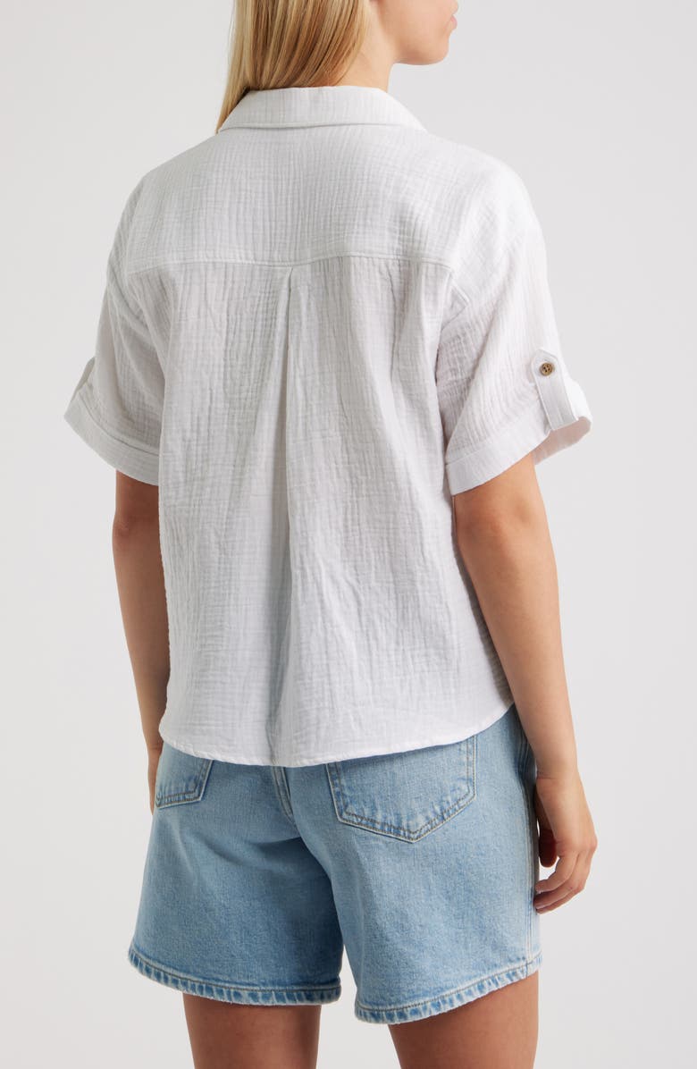 beachlunchlounge River Gauze Shirt, Alternate, color, White