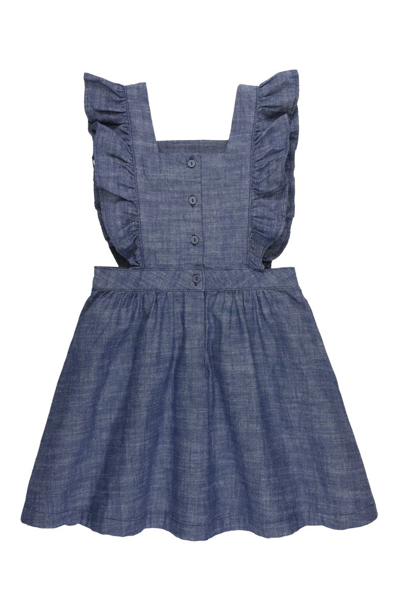 Hope & Henry Girls' Chambray Ruffle Jumper, Kids, Alternate, color, 