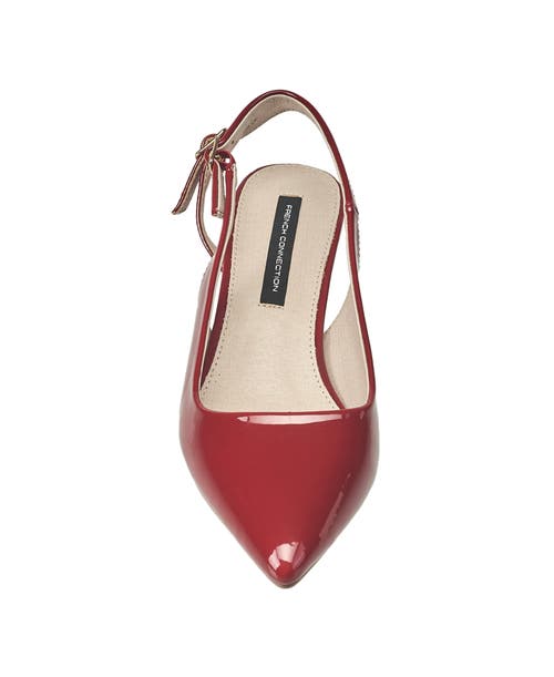 French Connection Women's Vichy Double Strap Slingback In Red