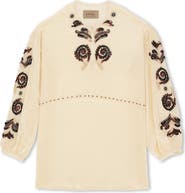 Fortela Allegra Embroidered Silk Shirt