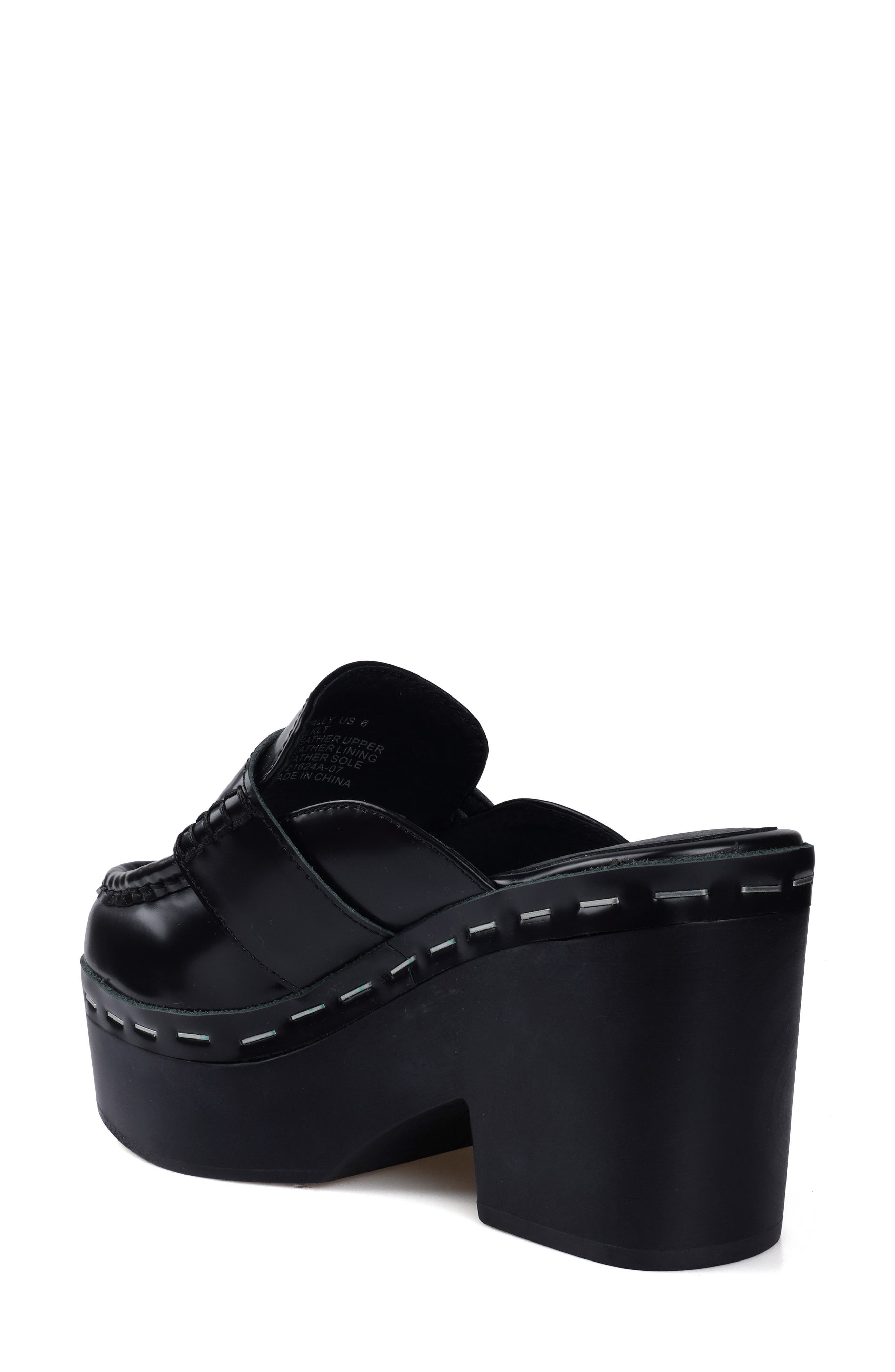 Artisan Crafted By Zigi Tally Platform Mule, Alternate, color, Black Leather