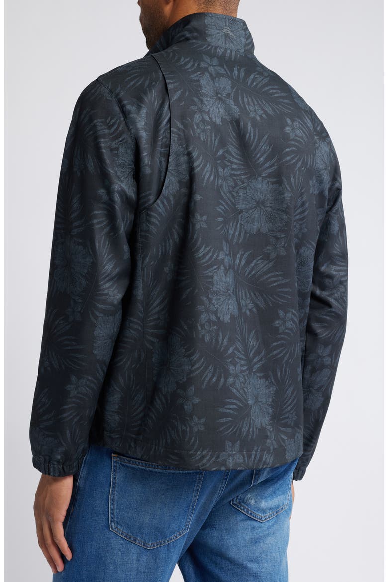 On Par Hibiscus Drive Packable Jacket, Alternate, color, BLACK