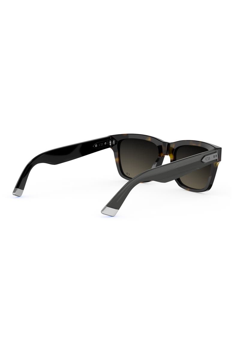 'DiorTailoring S1I 57mm Geometric Sunglasses, Alternate, color, HAVANA/ OTHER / GRADIENT SMOKE