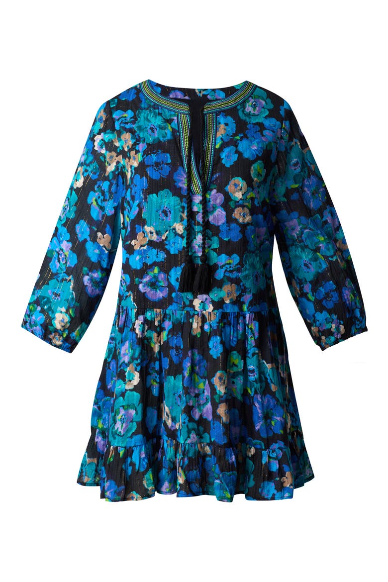 Secret Garden Cover-Up Dress, Alternate, color, BLACK/MULTI