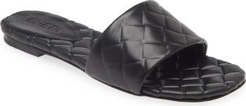 Bottega Veneta Intrecciato Embossed Slide Sandal (Women