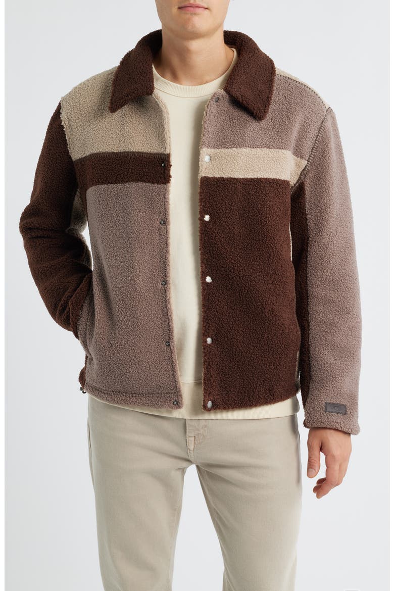 Lachlan UGGfluff Shirt Jacket, Main, color, COLA MULTI