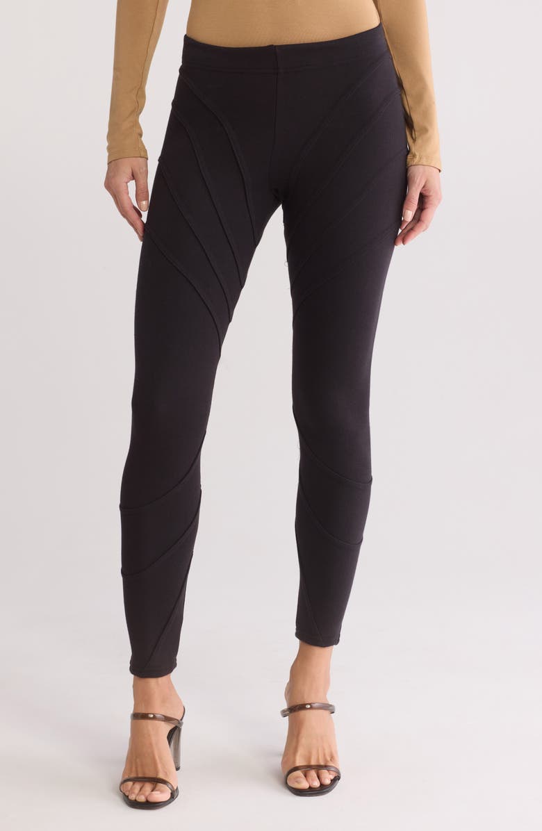 Good American Compressive Terry Corset Leggings, Main, color, 