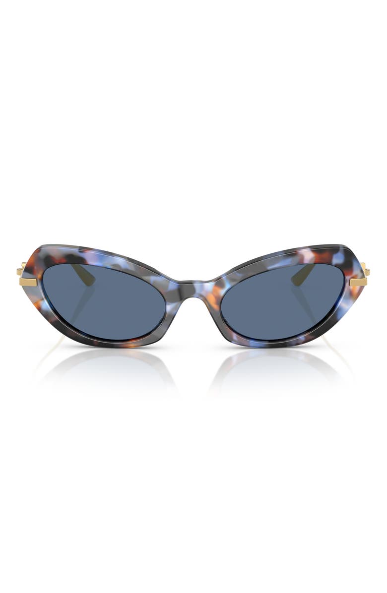 Dolce&Gabbana 52mm Butterfly Sunglasses, Main, color, Havana Blue