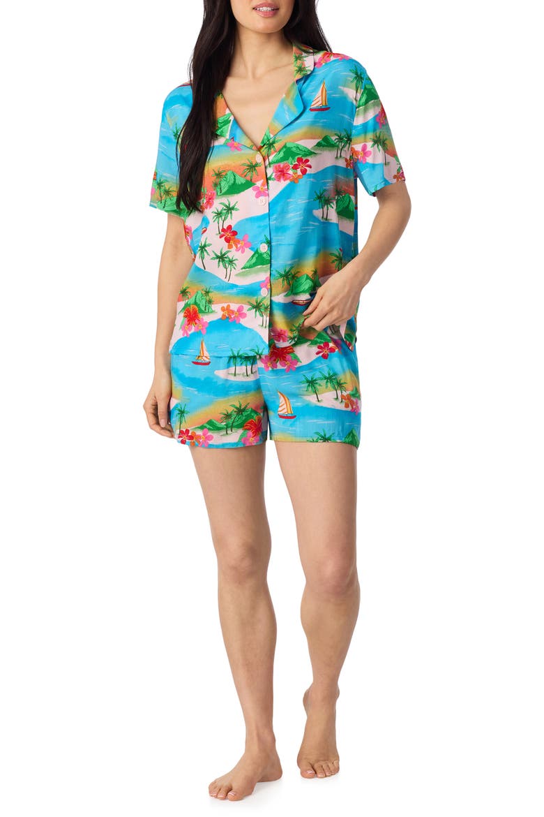 Print Short Pajamas, Alternate, color, BLUE MULTI