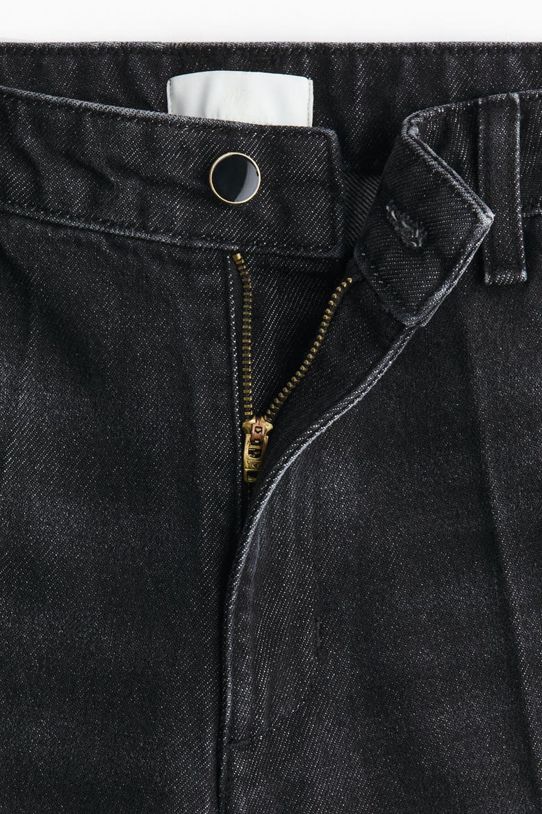 Super Wide High Jeans, Alternate, color, Washed black