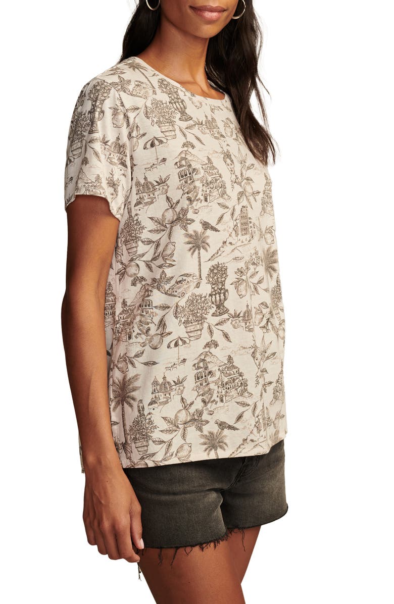 Lucky Brand Print T-Shirt, Alternate, color, 