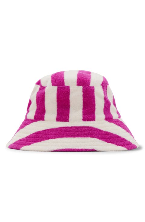 Stripe Terry Cloth Bucket Hat