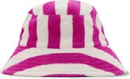 MANGO Stripe Terry Cloth Bucket Hat