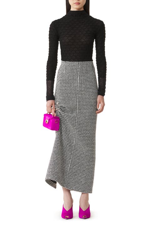High-Neck Top In Wool And Mohair
