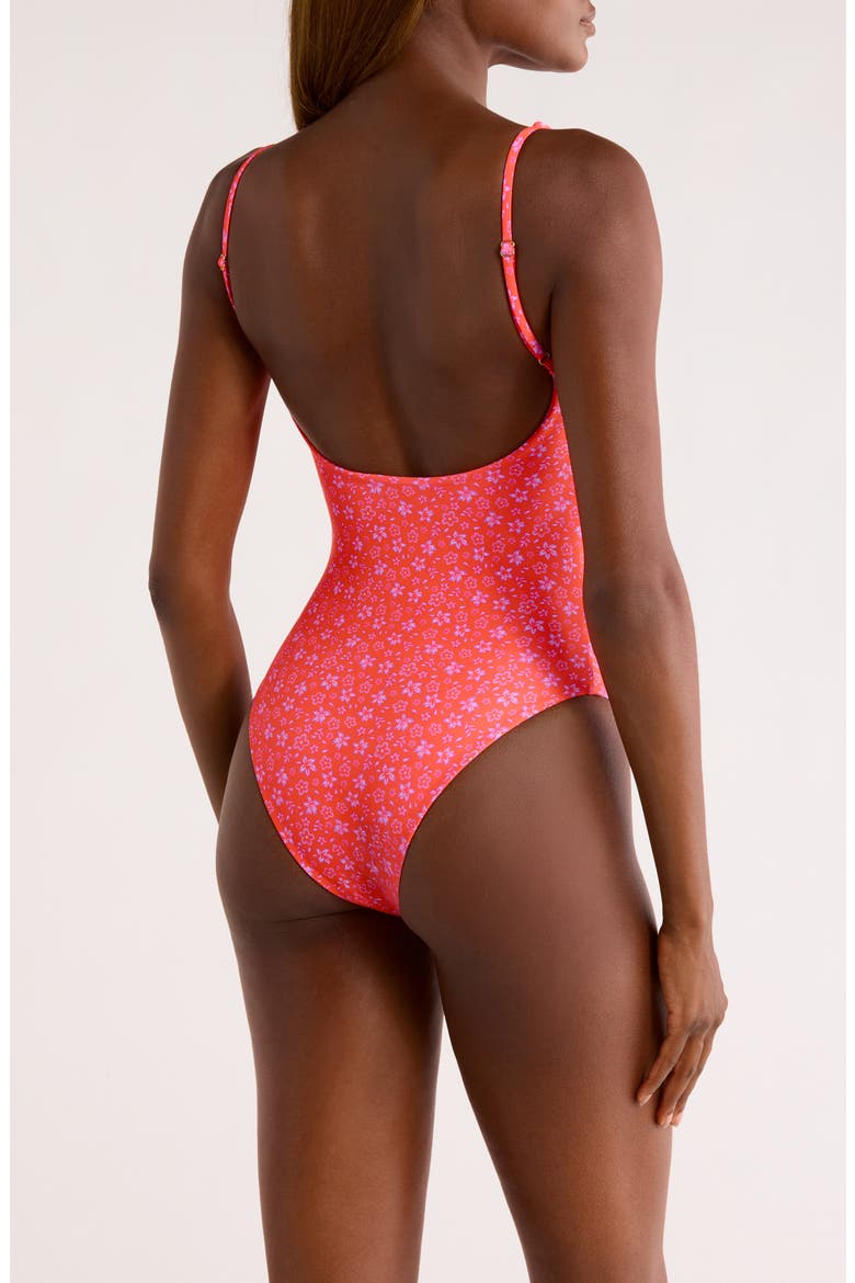 Cheeky One-Piece Swimsuit, Alternate, color, KISS ME