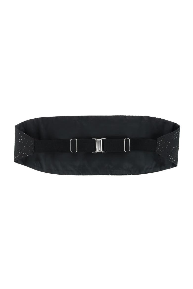 Mystere Metallic Star Light Cummerbund & Bow Tie Bundle, Alternate, color, Black