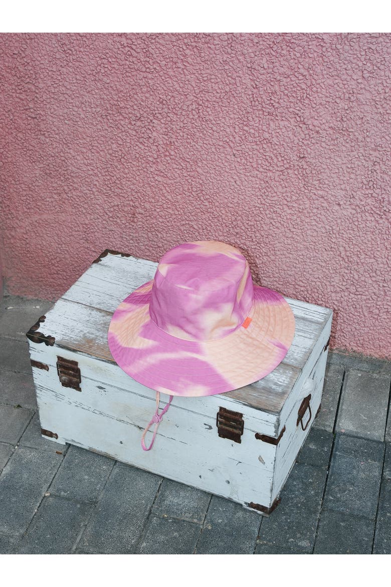 FRIDA x LOST PATTERN "Frida's Dream" Cotton Reversible Sun Hat, Alternate, color, Pink