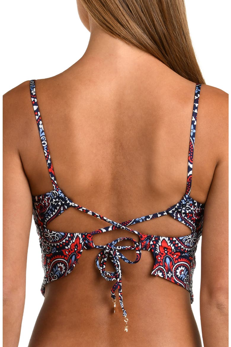 Americana Paisley Tankini Top, Alternate, color, BLUE/ RED MULTI