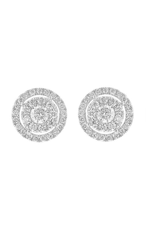 925 Silver Lab Grown Diamond Stud Earrings