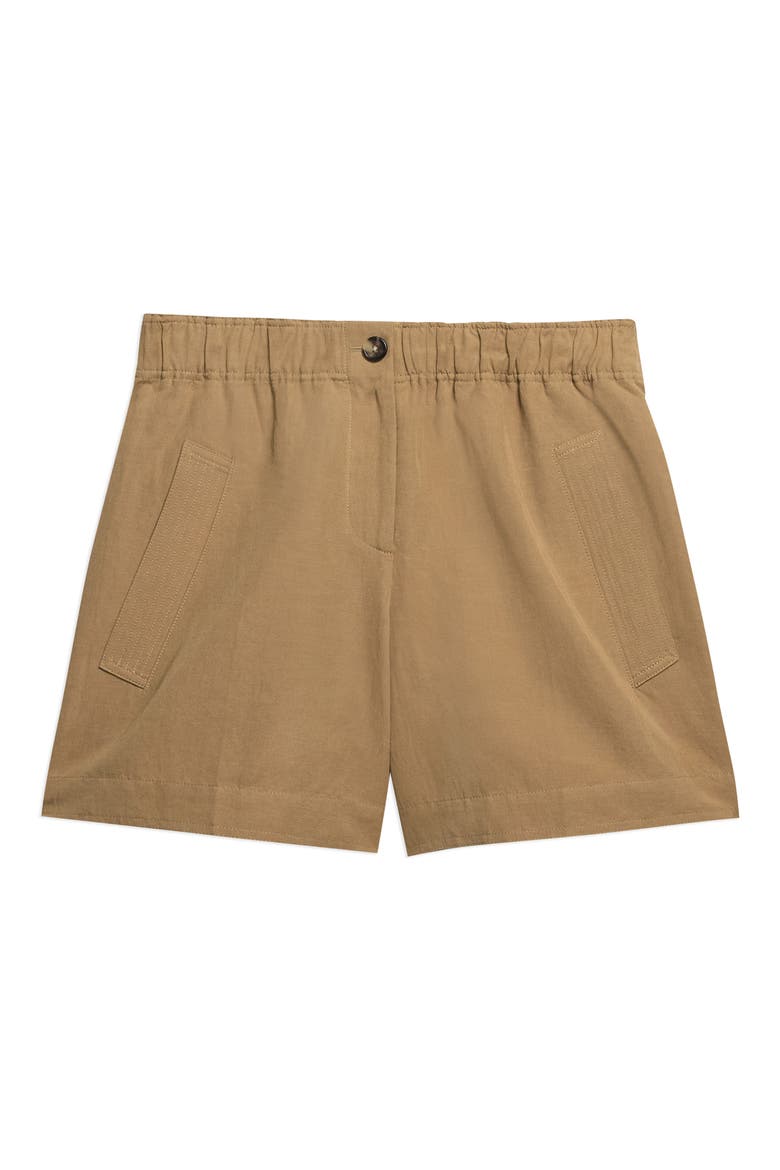 Cotton & Linen Shorts, Alternate, color, TRENCH