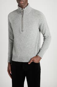 TOM FORD Lambswool & Cashmere Half Zip Sweater