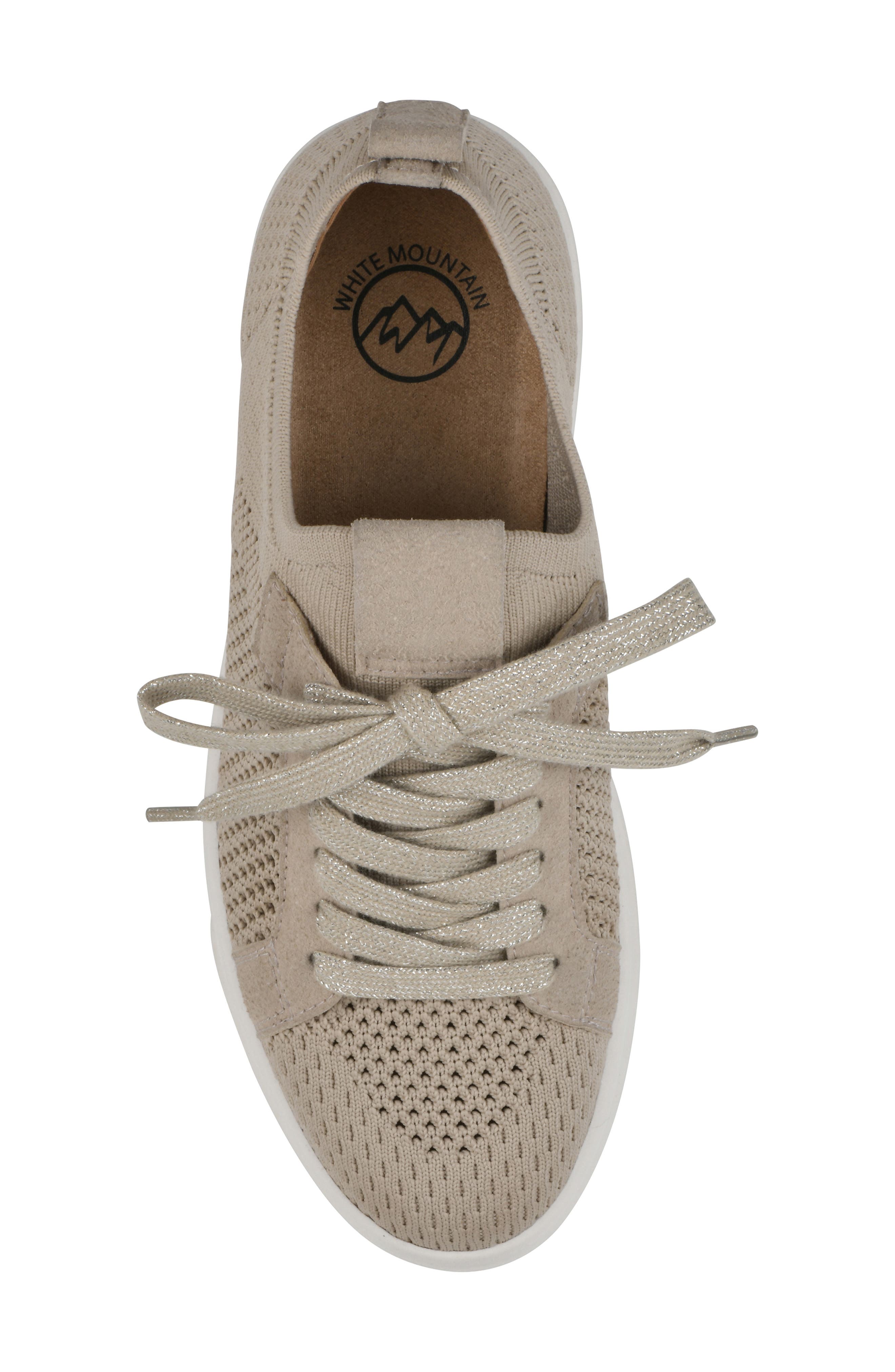 White Mountain Footwear Uncut Woven Sneaker, Alternate, color, Taupe Fabric