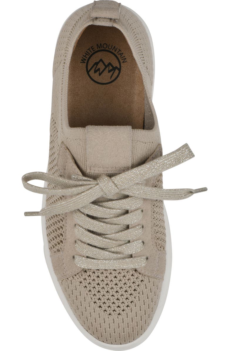 White Mountain Footwear Uncut Woven Sneaker, Alternate, color, Taupe Fabric
