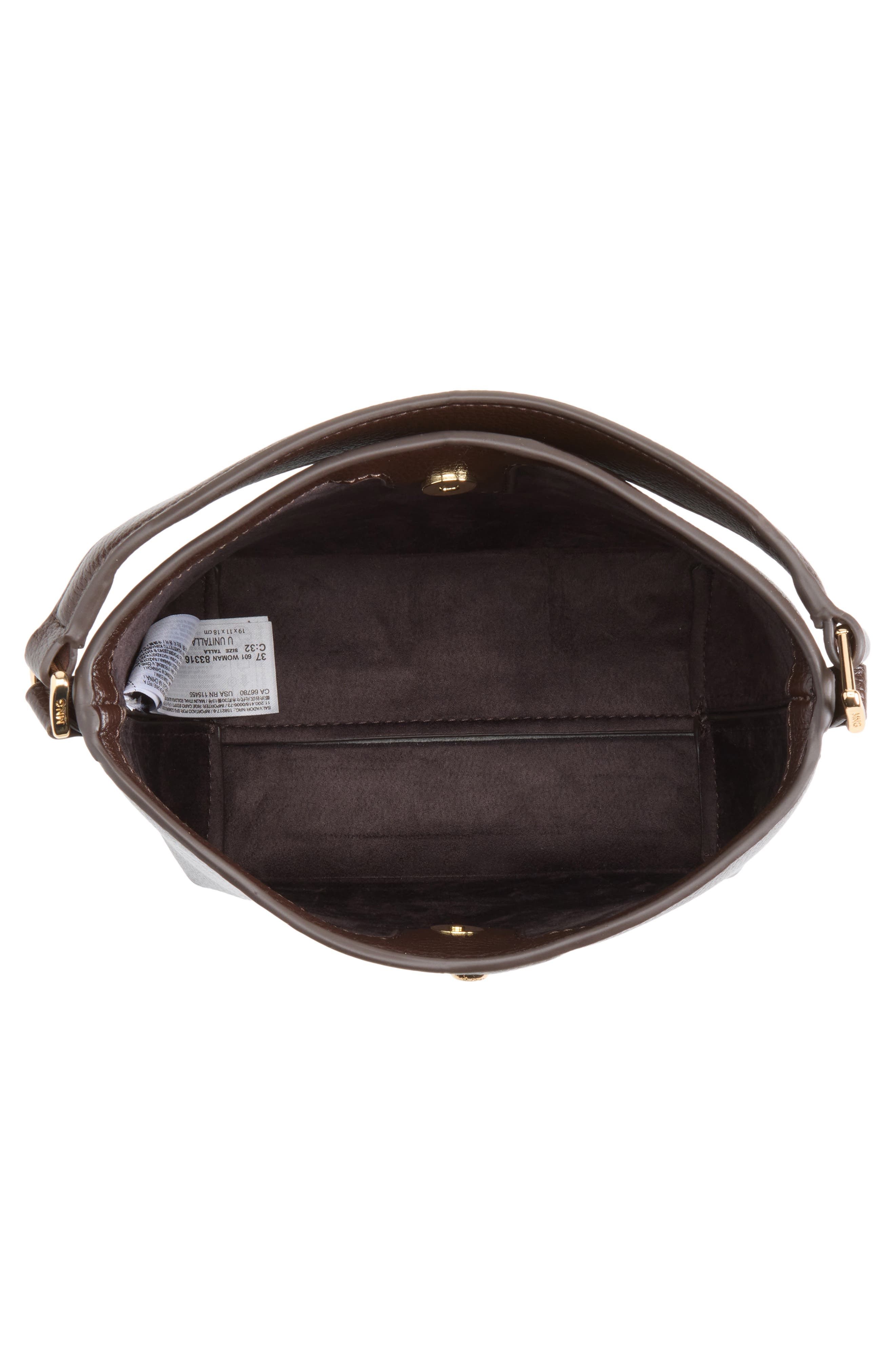 Faux Leather Bucket Bag, Alternate, color, CHOCOLATE
