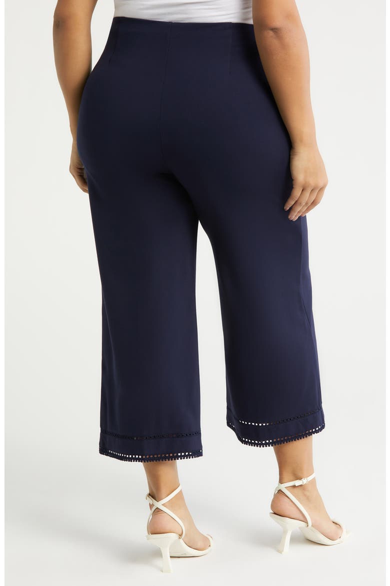 Sienna Ponte Wide Leg Crop Pants, Alternate, color, TRUE NAVY