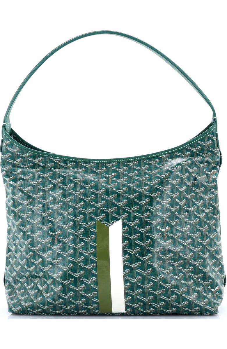 Pre-Owned Goyard Boheme Hobo Printed Coated Canvas, Main, color, Green