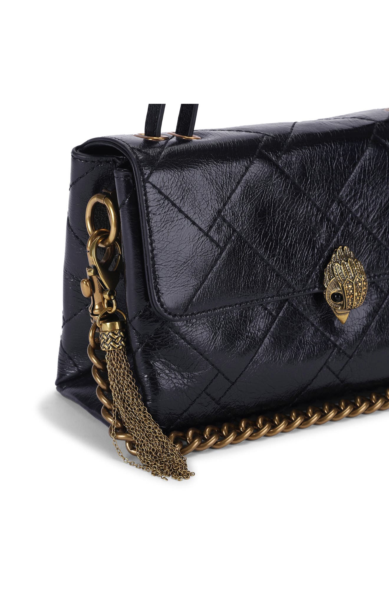 Celia Leather Flap Shoulder Bag, Alternate, color, NAVY