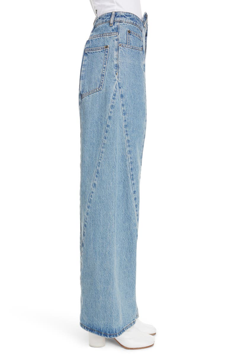 Maison Margiela Décortiqué Wide Leg Jeans, Alternate, color, Medium Blu Stone Wash
