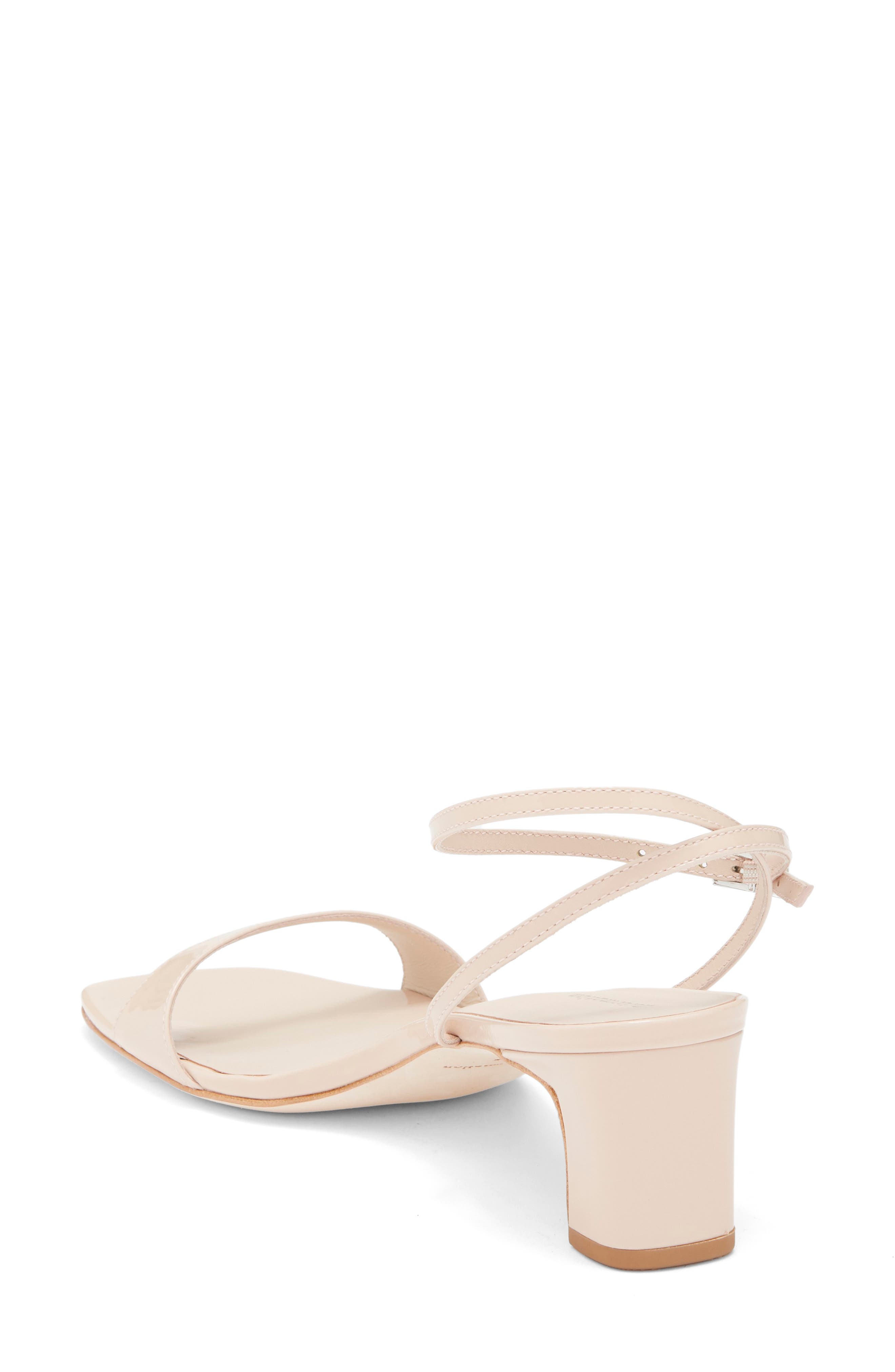 Reformation Sage Ankle Strap Sandal, Alternate, color, Alabaster Patent