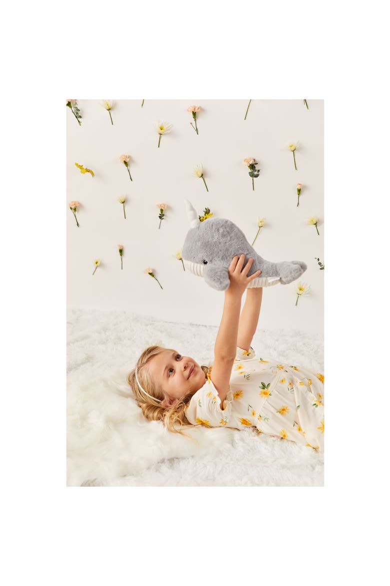 Narwhal Plush Toy, Alternate, color, Medium Gray