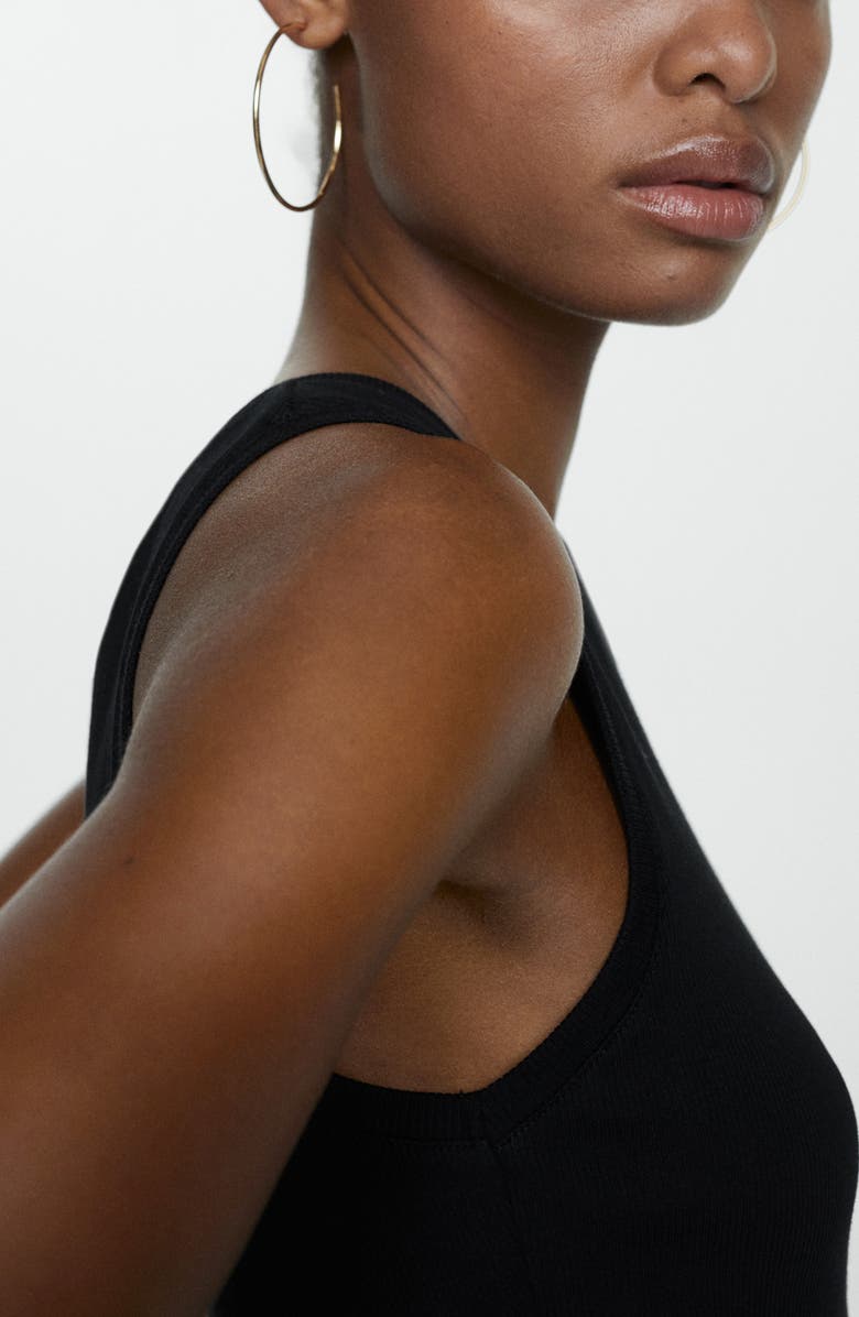 MANGO Mixed Media Sleeveless Maxi Dress, Alternate, color,