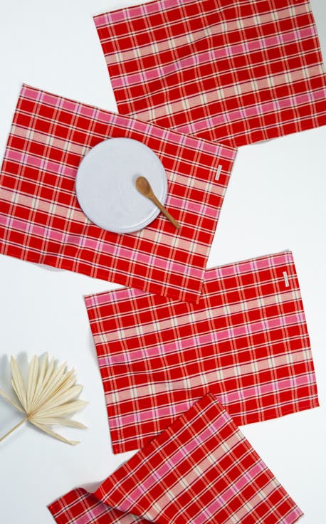Set of 4 Handwoven Holly Cotton Placemat