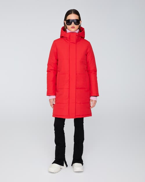 Quartz Co. Madeline | Hooded Insulated Winter Jacket In Red