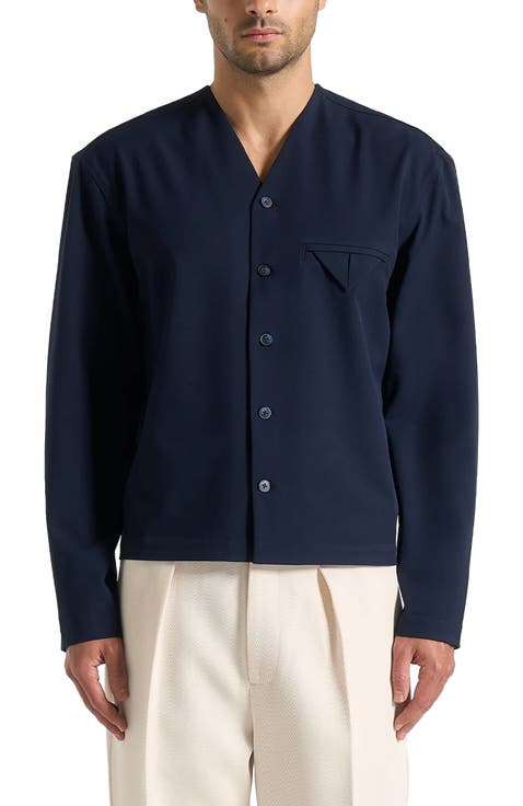 Zac Boxy V-Neck Long Sleeve Shirt