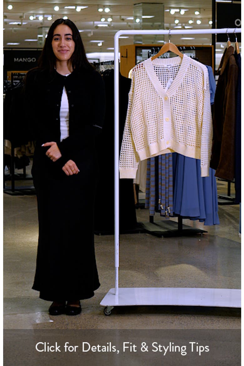 Camellia Openwork V-Neck Cotton Blend Cardigan video