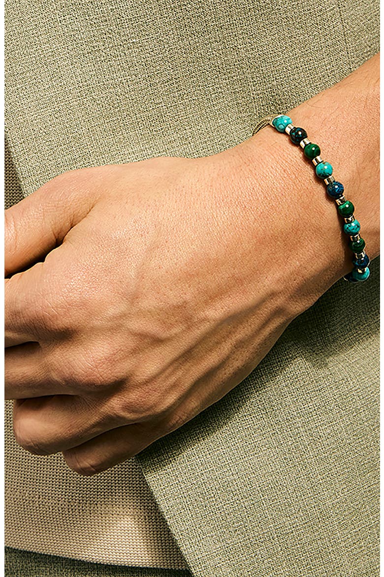 Beaded Chain Bracelet, Alternate, color, TURQUOISE