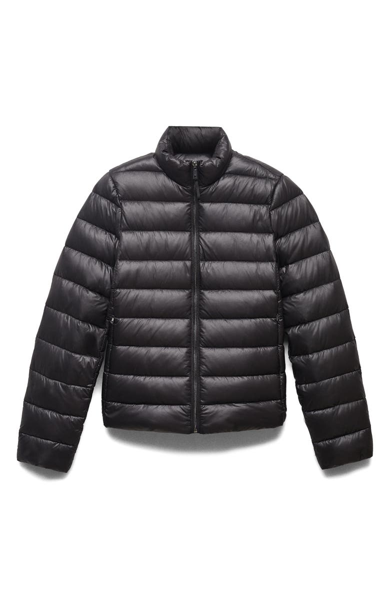 MANGO Water Repellent Quilted Down Coat, Alternate, color, 