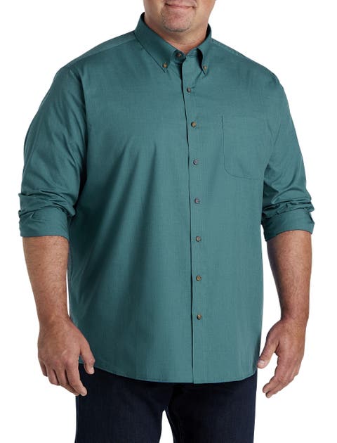 Big & Tall Easy-Care Solid Sport Shirt