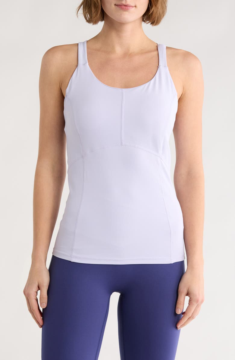 Sweaty Betty All Day Three Pocket Bra Tank Top, Main, color, Heather Purple