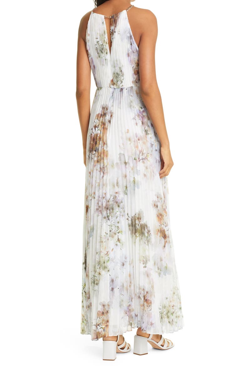 Ammaria Sleeveless Pleated Dress, Alternate, color, WHITE
