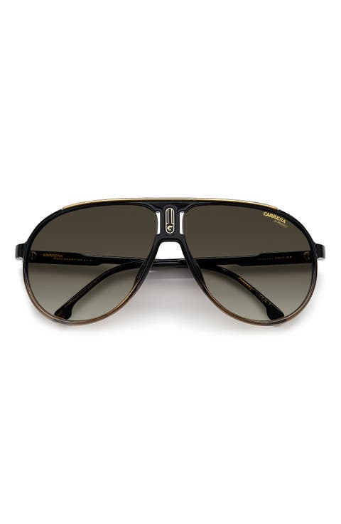 62mm Gradient Aviator Sunglasses