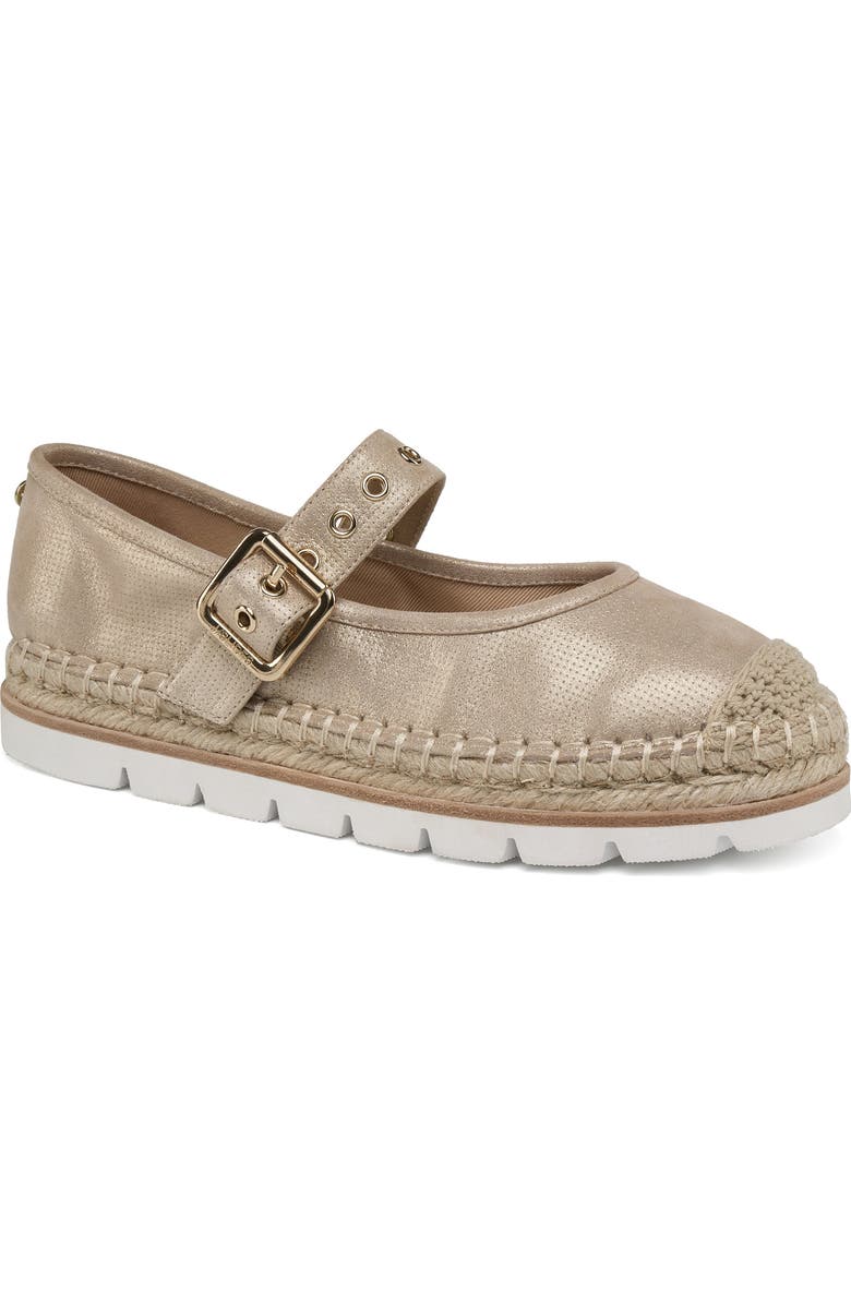 JSlides Footwear Beatrice Leather Espadrille, Main, color, Gold